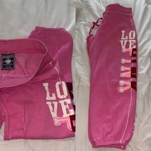 PINK Victoria's Secret  Pink 'LOVE' Sweatpants